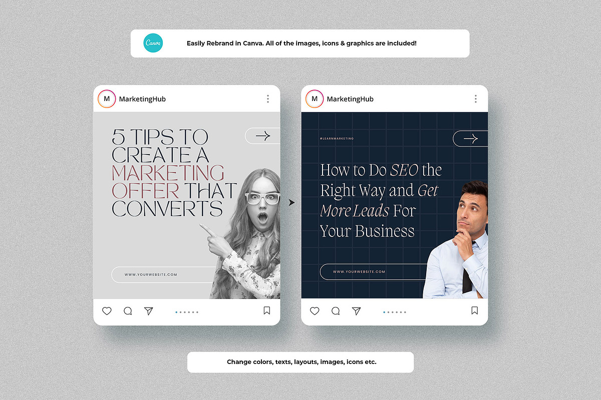 Marketing Expert Instagram Carousels, a Social Media Template by AndrewPixel (Photo 4 of 14)