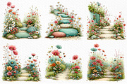Whimsical Summer Pathway Clipart, an Illustration by Craft Nest (Thumbnail 4 of 12)
