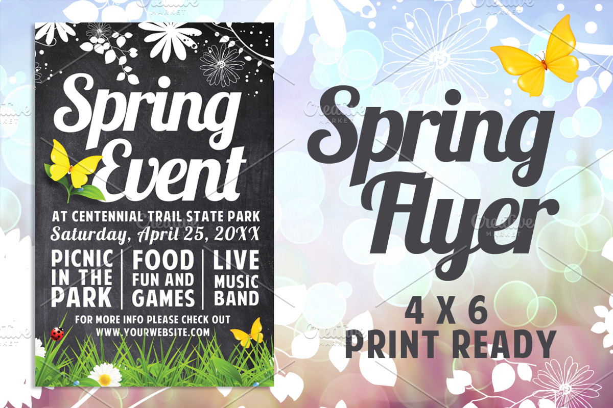Chalk Spring Flyer, a Flyer Template by SkyvaraSupply (Photo 1 of 3)