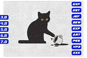 Black Cat Spilling Coffee Design, an Illustration by Purpose Ekbal (Thumbnail 1 of 3)
