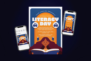 International Literacy Day Flyer Set, a Flyer Template by The Good Store