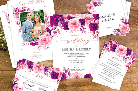 Burgundy Wedding Set