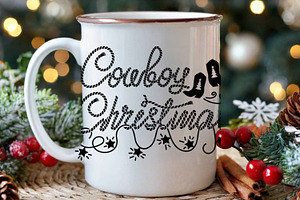 Cowboy Christmas SVG, PNG Cut File