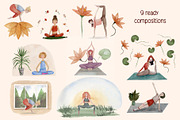 Divine balance - yoga and meditation, a Healthcare Illustration by Katia Serdiuk (Thumbnail 3 of 10)