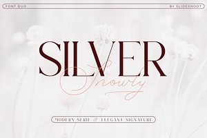 Silver Snowly - Font Duo