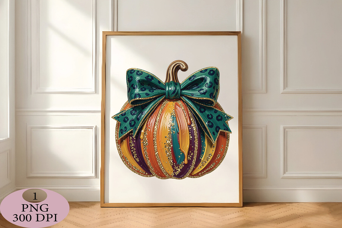 Glitter Fall Pumpkin PNG, an Illustration by Daily.Designs (Photo 2 of 5)