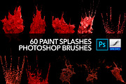 60 Paint Splash Brushes for PS, a Brush Add-On by Creative Graphics (Thumbnail 10 of 10)