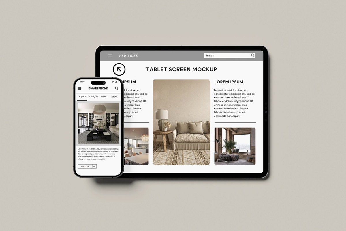 Tablet And Smartphone Mockup, an iPad Mockup by AndikaGraphic (Photo 8 of 8)