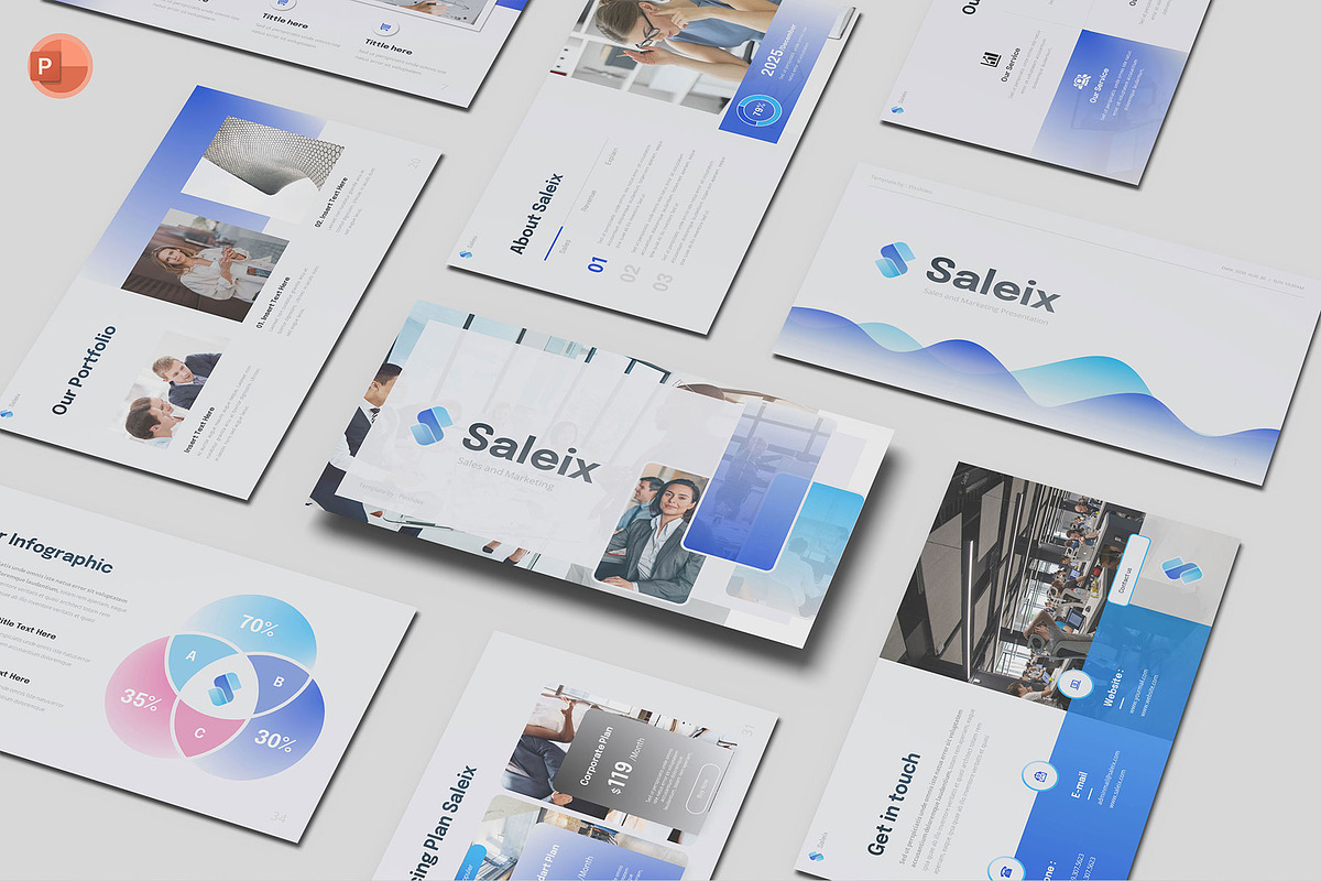 Sales and Marketing PowerPoint, a Presentation Template by Pixslides (Photo 1 of 6)