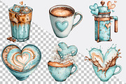 Valentine Coffee Clipart Bundle, an Illustration by SVGArt (Thumbnail 2 of 8)