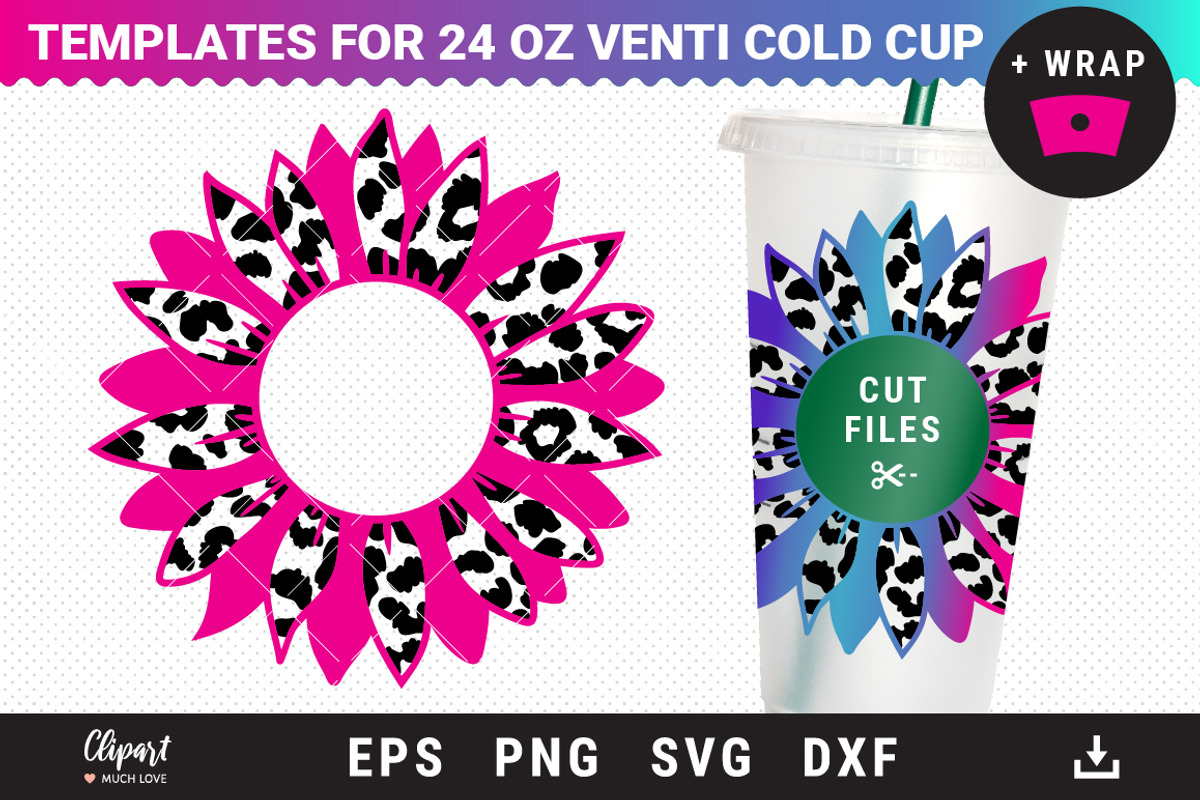 Sunflower Decal for 24oz Cold Cup, an Object Graphic by ClipartMuchLove (Photo 1 of 4)