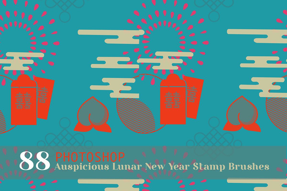 88 Photoshop Lunar New Year Brushes, a Brush Add-On by CC CREATIVE CO (Photo 1 of 13)