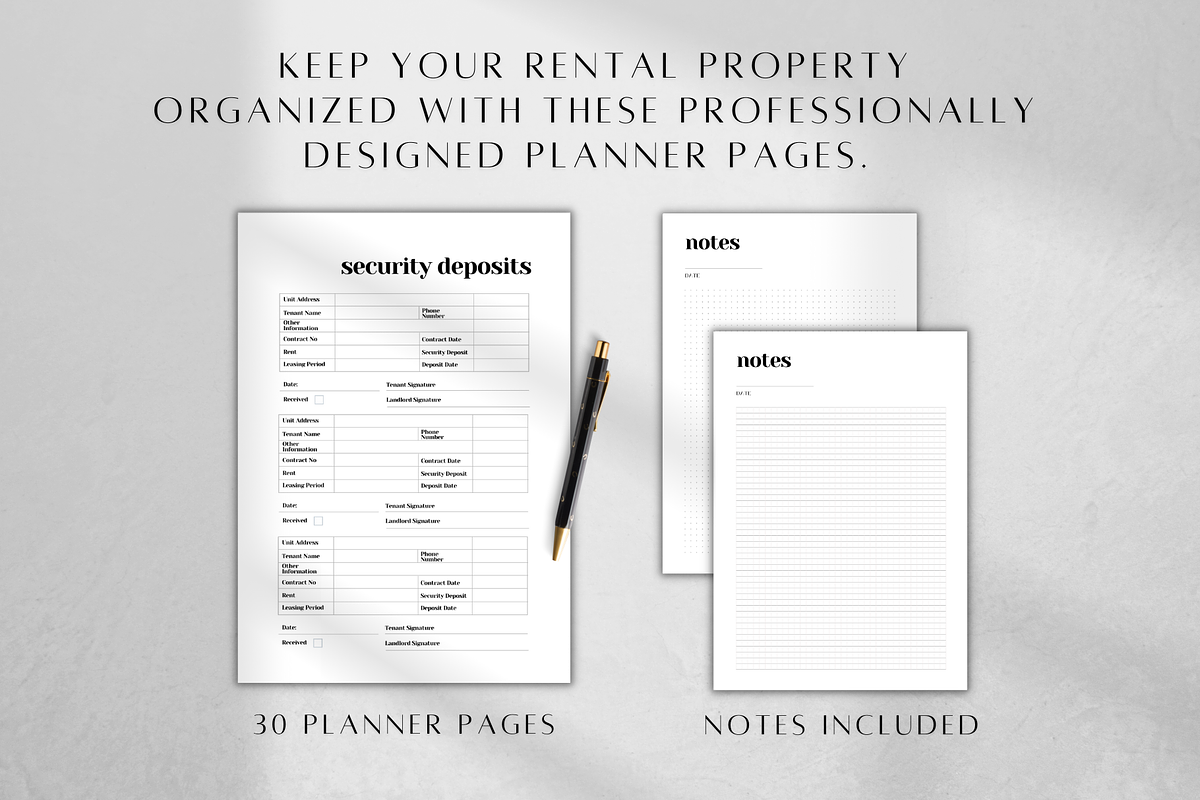 Rental Property Planner Printable, a Stationery Template by BRANDcontent (Photo 3 of 6)