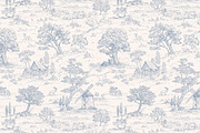 Toile de Jouy Graphic Vector Pattern, a Pattern Graphic by Ekaproeka (Thumbnail 2 of 9)