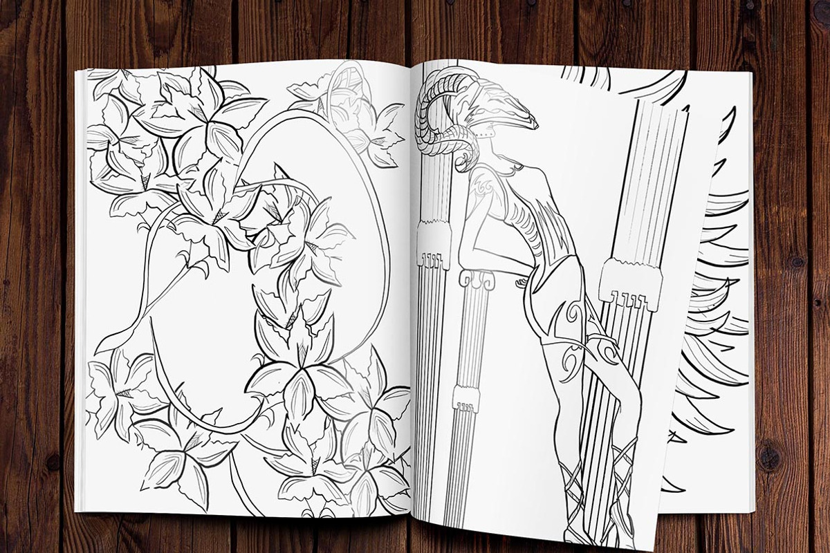 Adult and teen coloring book-part1, an Illustration by Natsuhisui (Photo 3 of 5)