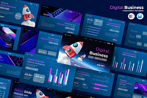 Digital Business - Keynote Template, a Presentation Template by Iqsiart Studio