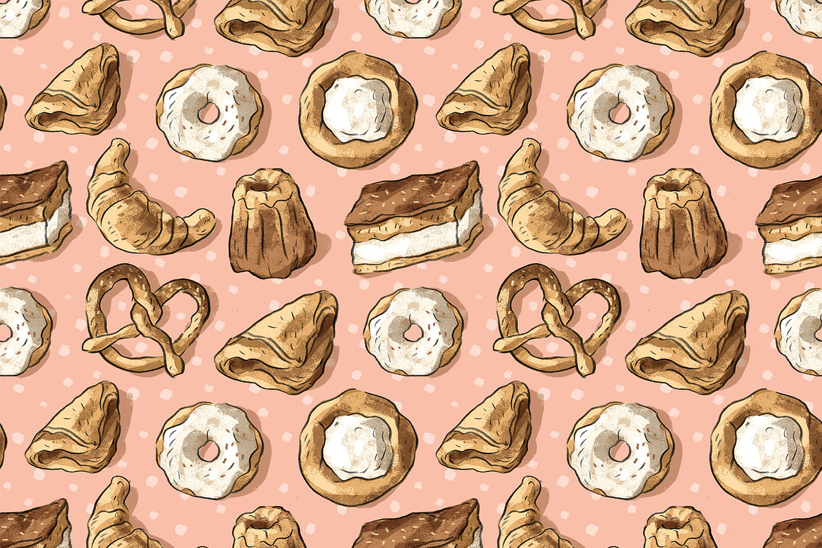 Pattern and set with baking, a Pattern Graphic by Melniklenart (Photo 3 of 3)