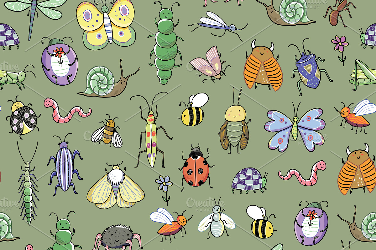 Funny beetles illustrations set, an Animal Illustration by GooseFrol (Photo 8 of 9)