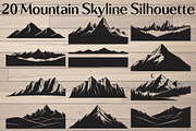 Mountain Skyline Silhouette, an Object Graphic by Designer_Momina (Thumbnail 1 of 20)
