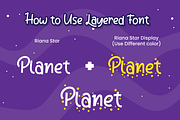 Riana Star - Display Font, a Script Font by Attype (Thumbnail 8 of 8)