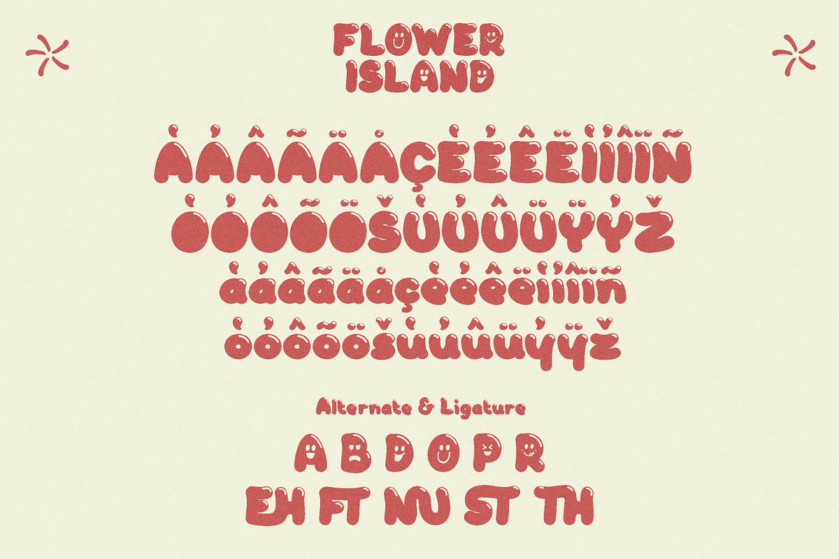 Flower Island - Bubble Display Font, a Sans Serif Font by Flawless And Co (Photo 9 of 10)