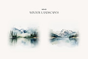 -30% Watercolor Winter Scene Clipart, a Seasonal Illustration by bloomscape (Thumbnail 6 of 10)