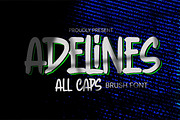 Adelines - Rough Brush Font, a Script Font by Gassstype (Thumbnail 1 of 10)