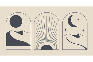 Abstract design of a desert logos