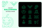 Halloween Icon Pattern Set, an Outline Icon by Pure Design (Thumbnail 1 of 2)