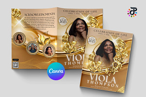 Elegant Canva Obituary Template