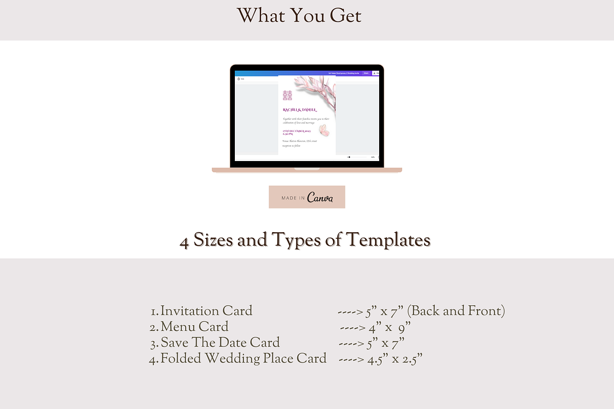 Asian Floral Wedding Invite- B10A, an Invitation Template by YeeqsWedding (Photo 2 of 8)