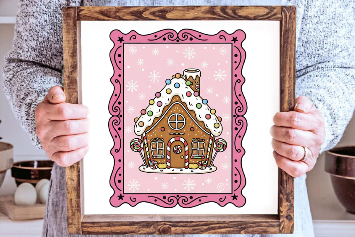 Christmas Cute Vintage Frame PNG, an Illustration by SinaCreation (Photo 4 of 7)