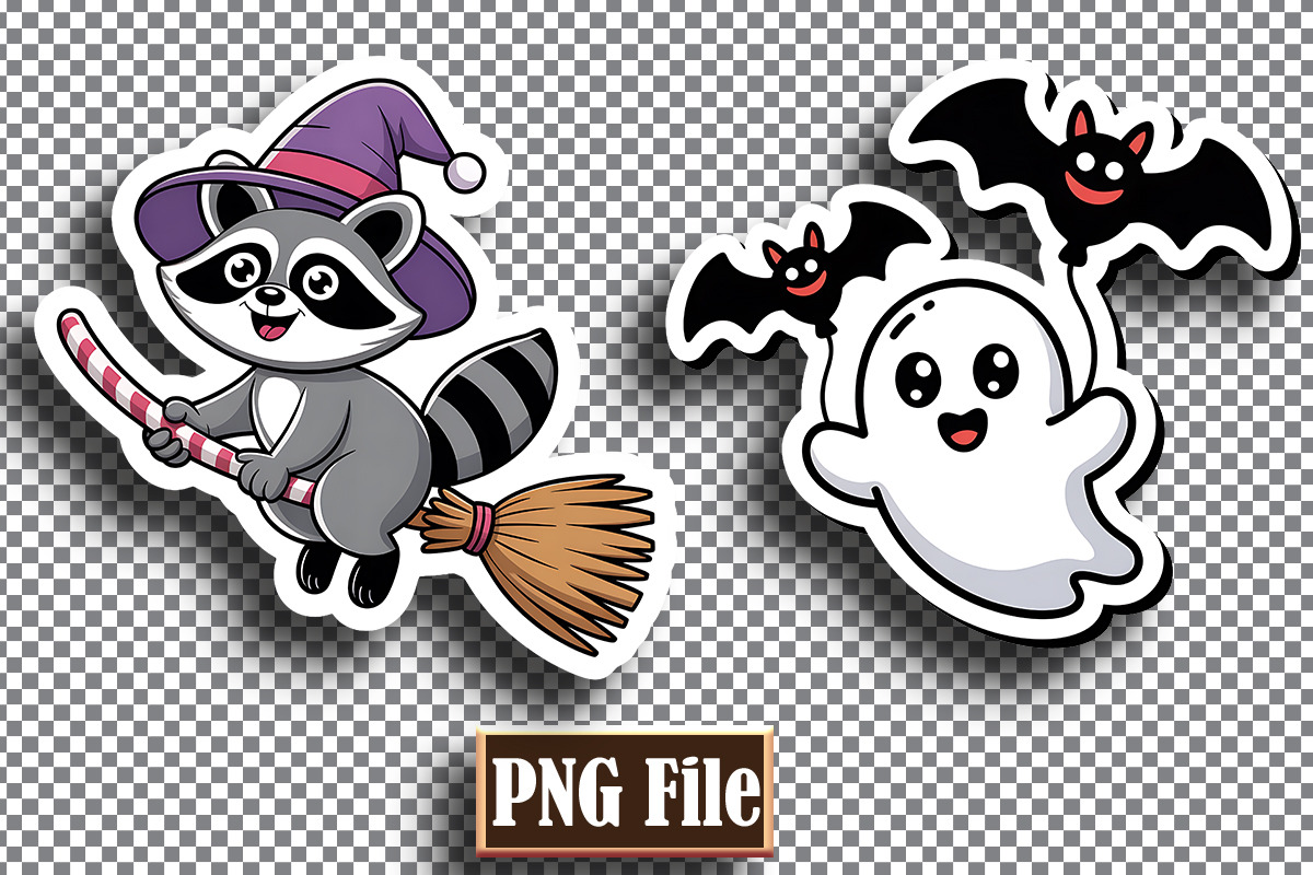 Cute Halloween Stickers Bundle, a Seasonal Illustration by protabsorkar11 (Photo 2 of 6)