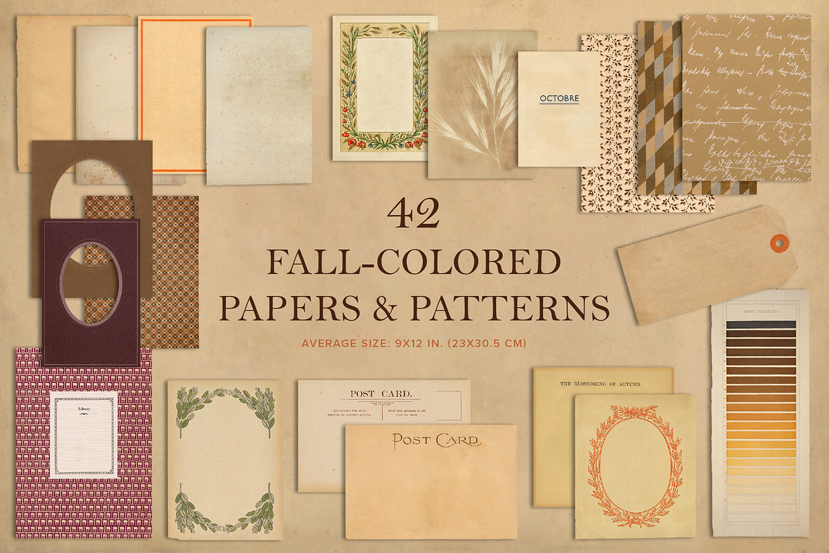 100 Vintage Autumn Ephemera, an Object Graphic by The Object Atlas (Photo 8 of 10)