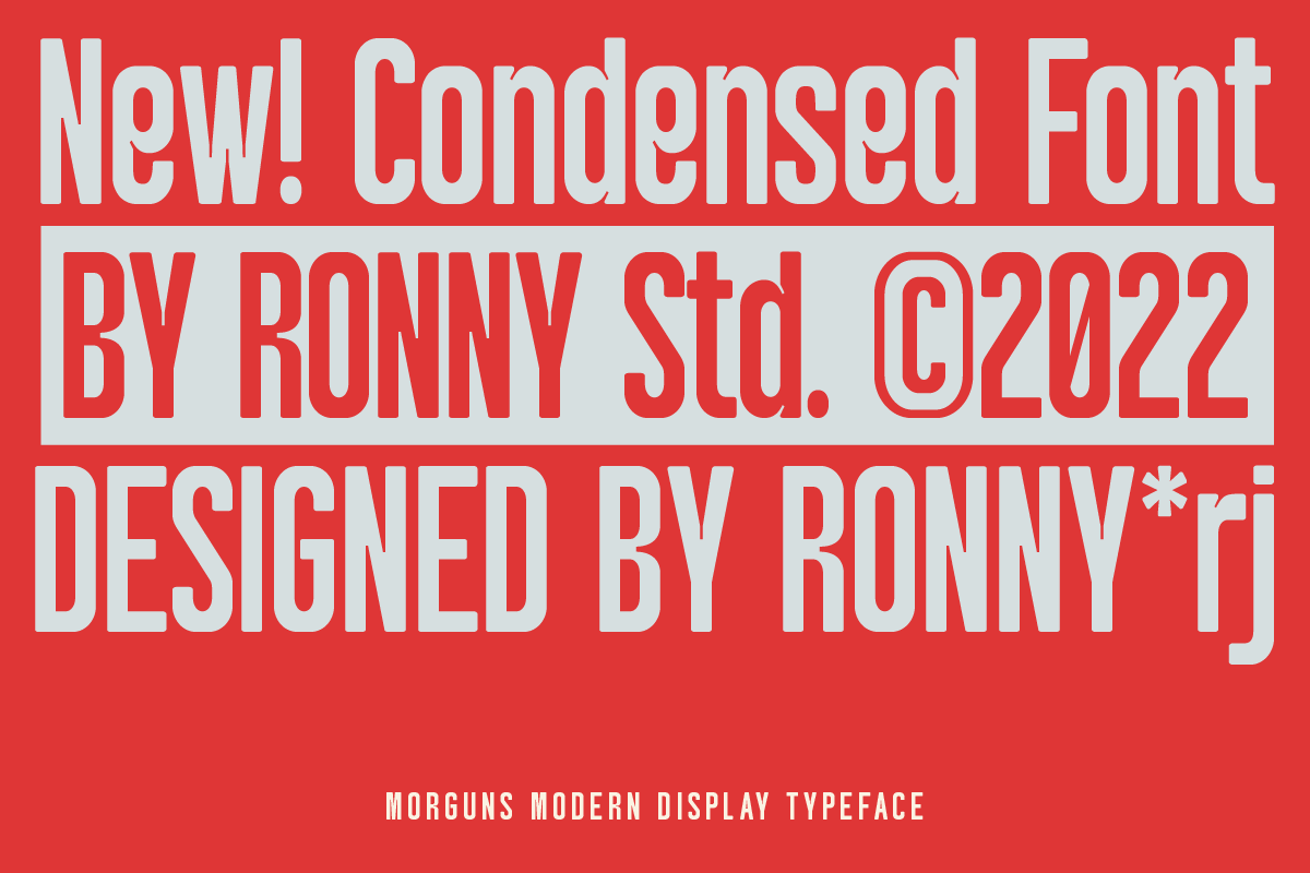 Morguns Bold & Condensed Sans Serif, a Sans Serif Font by Ronny Studio (Photo 7 of 15)