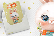 Cartoon white rabbits with gifts, an Animal Illustration by Azuzlikus (Thumbnail 2 of 3)
