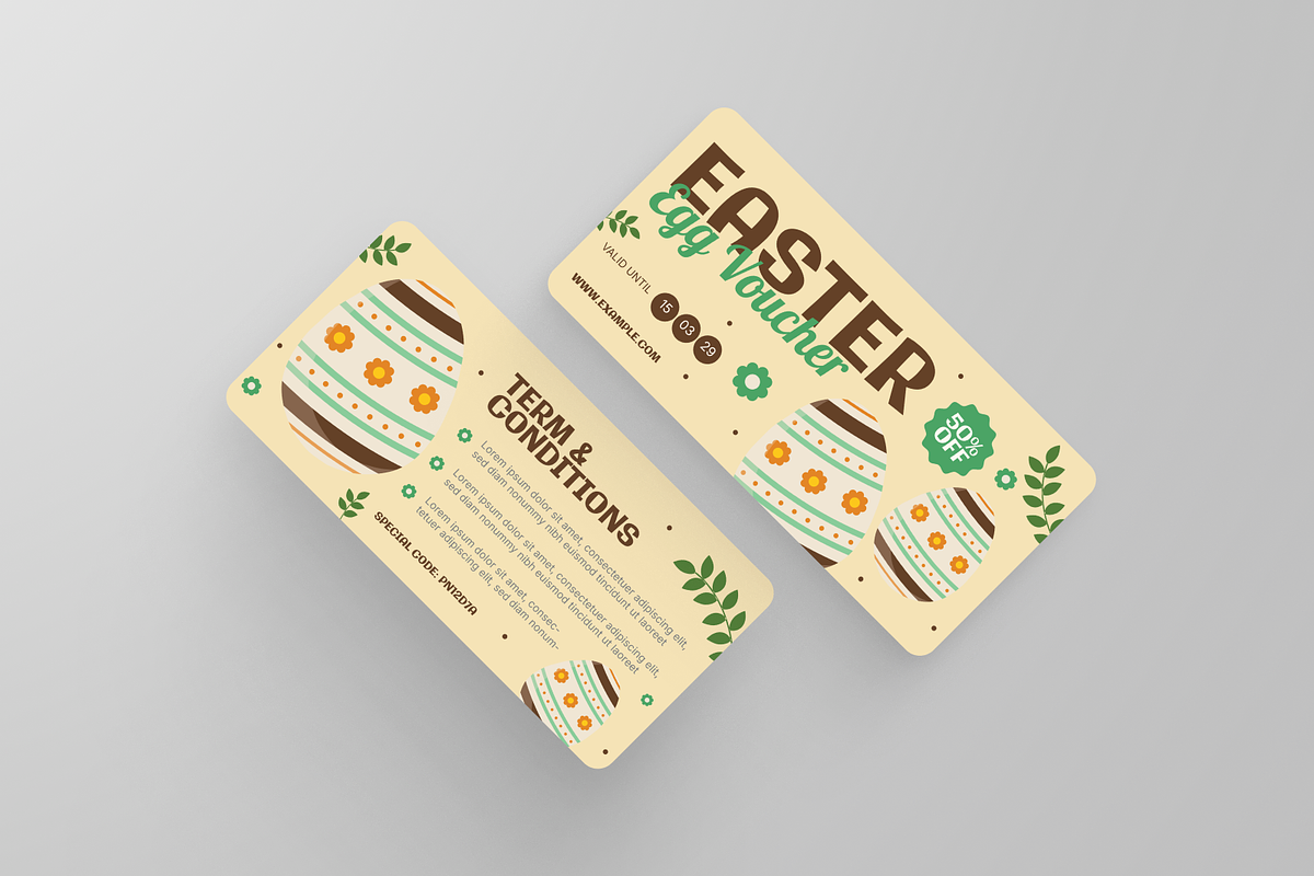 Easter Egg Gift Voucher, a Print Template by Annora Studio (Photo 3 of 6)