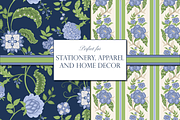 Blue and Green Boho Indian Patterns, a Pattern Graphic by RachelStudio (Thumbnail 4 of 10)