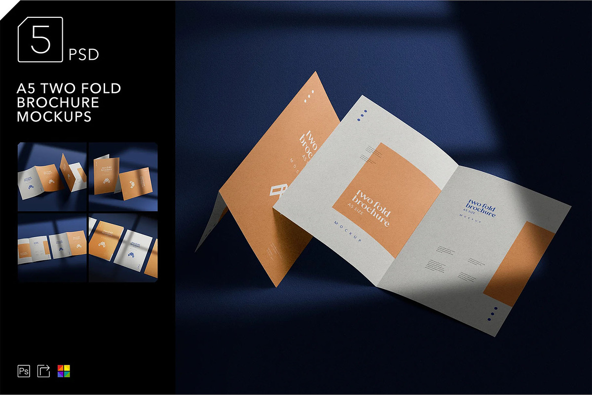 A4 Bifold Brochure Mockup, an Advertising Mockup by megostudi0 (Photo 1 of 7)