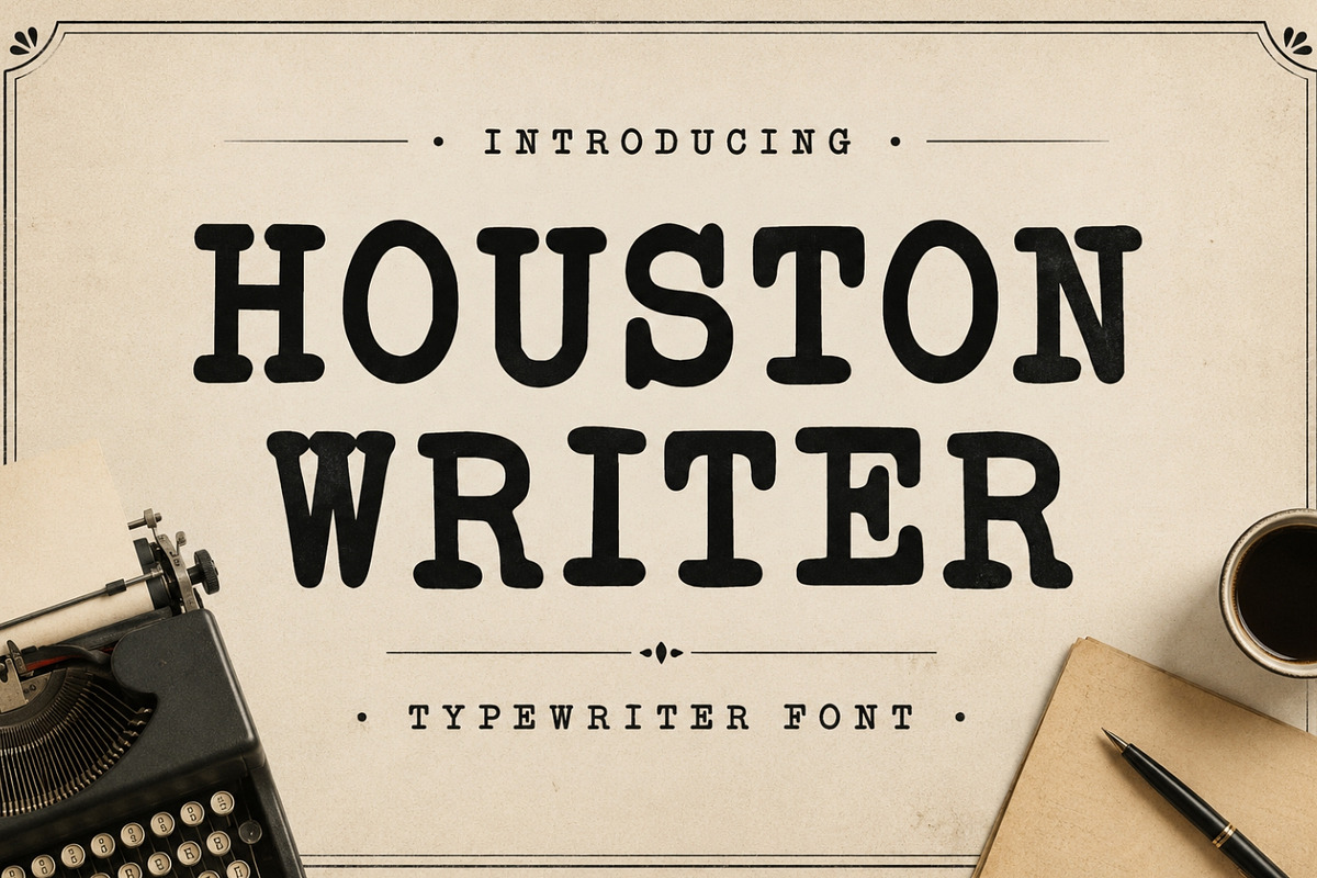 Houston Writer, a Serif Font by Fourteen Letter (Photo 1 of 6)