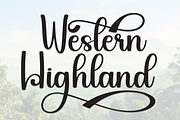 Western Highland | Script Font, a Handwritten Font by Scratchones (Thumbnail 1 of 9)
