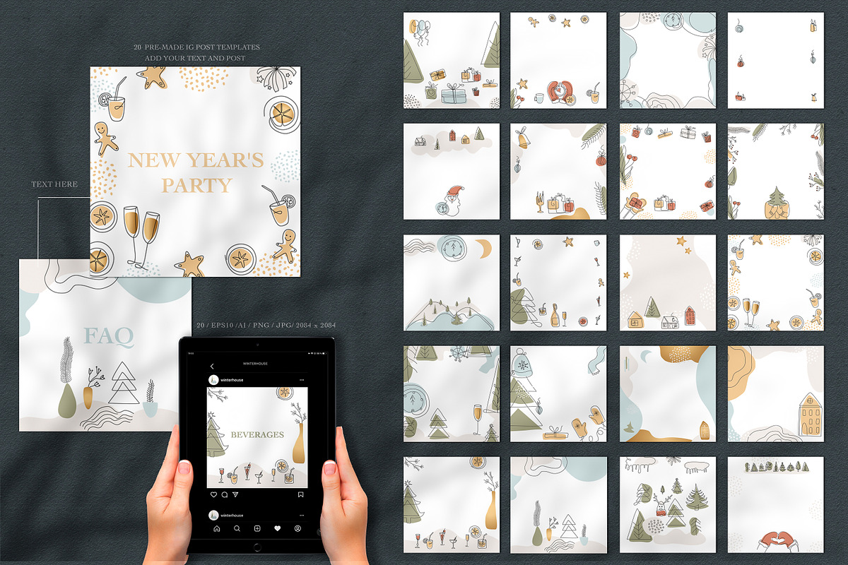 Abstract CHRISTMAS Collection, a Decorative Illustration by WildStrawberry Magic (Photo 5 of 15)