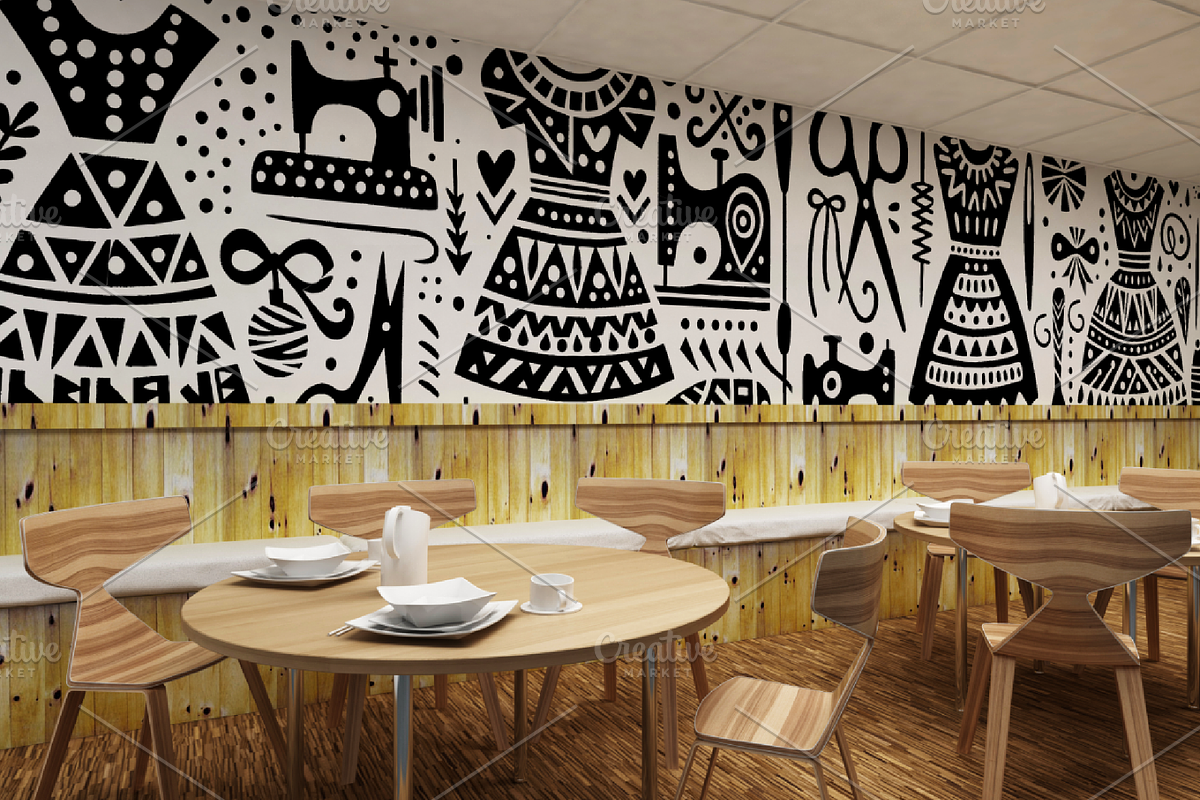 Vintage Tailor Folk Art, a Decorative Illustration by devastd (Photo 2 of 28)