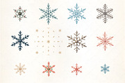 Holiday Snowflake Pattern Clipart, an Illustration by CrexoraLab (Thumbnail 2 of 5)