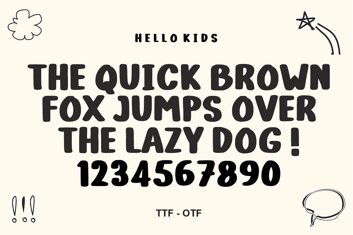 Cute Retro – Retro Display Font, a Handwritten Font by KiddoGlyphs Studio (Photo 4 of 5)