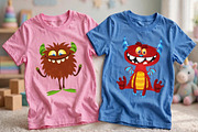 Donut Creatures- 6 Cute Monsters, a Decorative Illustration by D R A W K M A N (Thumbnail 2 of 9)