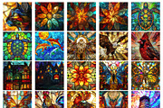 100 Stained Glass Square Coaster, an Object Graphic by M9 Design (Thumbnail 2 of 6)