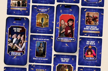 Stand Up Comedy Instagram Templates