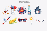 4th of July Clipart Bundle Patriotic, a Decorative Illustration by Anca Digital Vibe (Thumbnail 4 of 9)