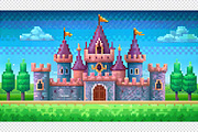 Castle Pixel Art Background, a Background Graphic by minhm2m (Thumbnail 2 of 12)